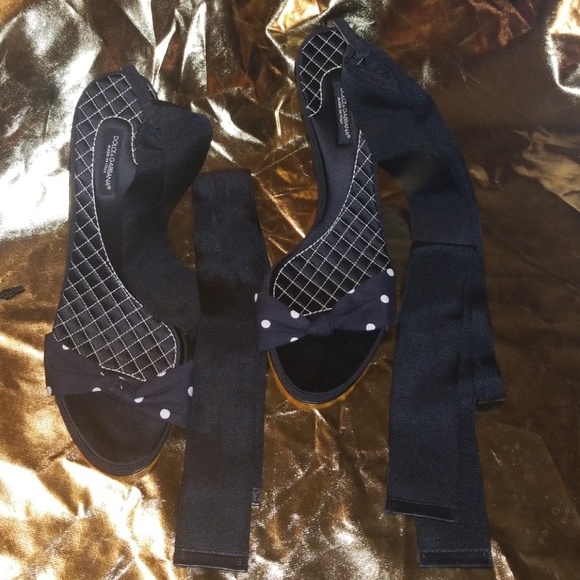 Dolce & Gabbana polka dot grosgrain sandals - Picture 7 of 7